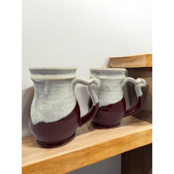 Renaissance Festival 2001 Georgia Stoneware Mugs Set Of 2 - Picture 3 of 13